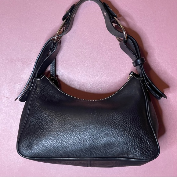 Dooney & Bourke vintage shoulder black pebbled leather bag - Picture 12 of 14